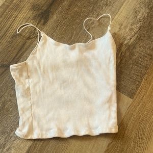 basic white garage cami